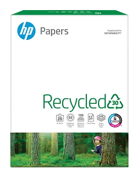 HP Recycled, 20 lb, 8.5 x 11 in. (216 x 279 mm), 500 sheets, HPE1120R