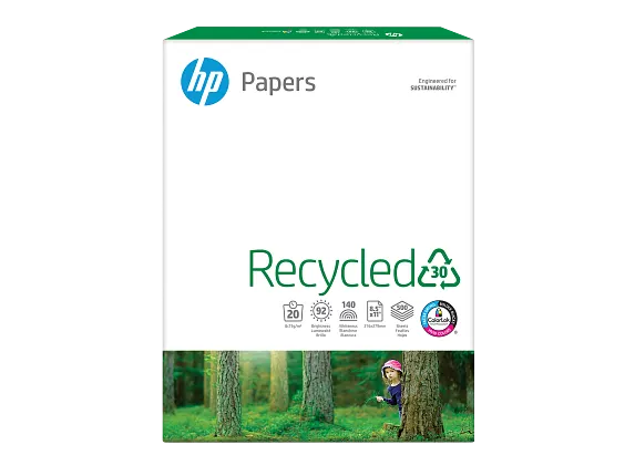 HP Home & Office Papers, HP Recycled, 20 lb, 8.5 x 11 in. (216 x 279 mm), 500 sheets, HPE1120R