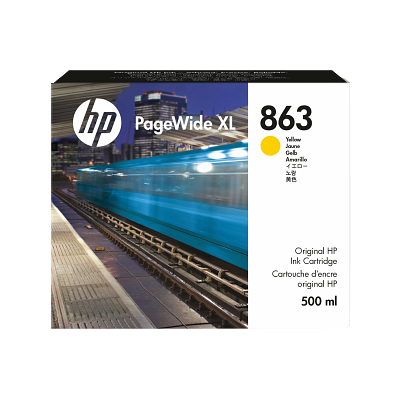 HP 863 500-ml Yellow PageWide XL Ink Cartridge