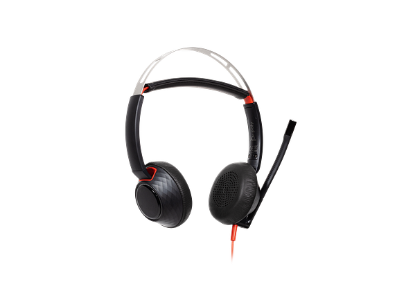 Micro-casque Poly Blackwire 5220 stéréo USB-C + connexion 3,5 mm + adaptateur USB-C/A