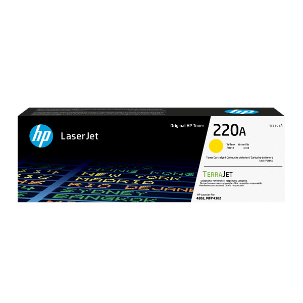 HP 220A Yellow Toner Cartridge W2202A W2202-00006b DM2