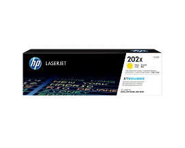 HP 202X High Yield Yellow Original LaserJet Toner Cartridge, CF502X