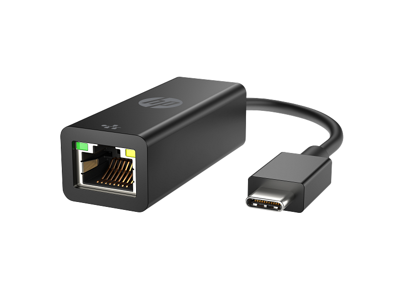 21C2 HP USB-C to RJ45 Adapter G2 Jetblack Coreset Front Left