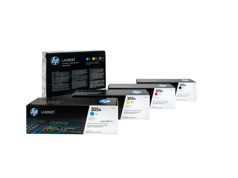 HP 305A 3-pack Cyan/Magenta/Yellow Original LaserJet Toner