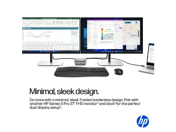 HP Series 5 Pro 27 inch FHD Monitor - 527pf, цвет: Fhd (1920 X 1080) — фото 6