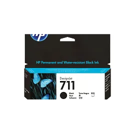 HP 711 38-ml Black DesignJet Ink Cartridge, CZ129A