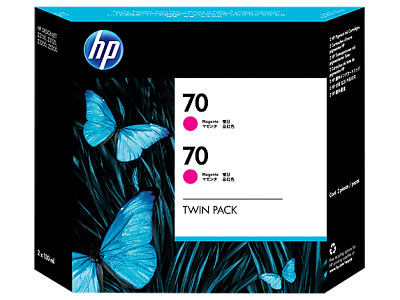 HP 70 2-pack 130-ml Magenta DesignJet Ink Cartridges