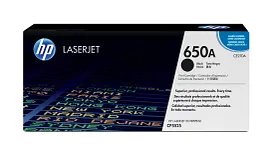 HP 650A Black Original LaserJet Toner Cartridge, CE270A