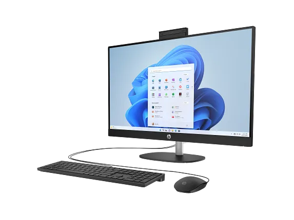 Series 2 of 4 HP Home Desktop PCs, HP All-in-One 27-cr0055t PC, Windows 11 Home, 27", Intel® Core™ i7, 16GB RAM, 1TB SSD, FHD