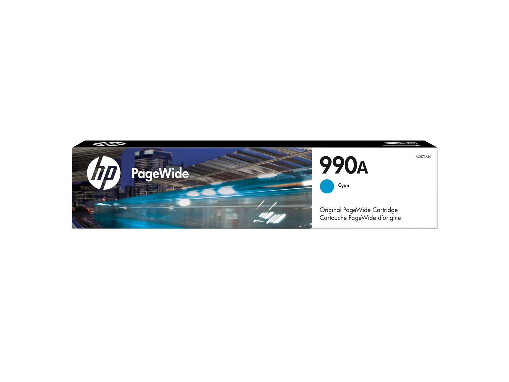HP 990A Cyan Original PageWide Cartridge, ~8,000 pages, M0J73AN - Afbeelding 1 van 7