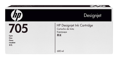 HP 705 680-ml Cyan DesignJet Ink Cartridge