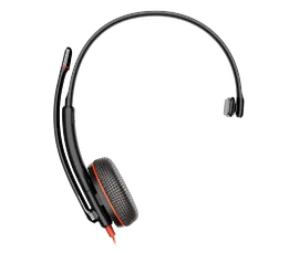Poly Blackwire 3215 Monaural USB-C Headset +3.5mm Plug +USB-C/A Adapter