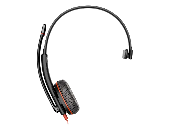 Poly Blackwire 3215 Monaural USB-C Headset +3.5mm Plug +USB-C/A Adapter
