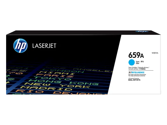 HP 659A Cyan Original LaserJet Toner Cartridge, W2011A