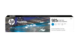 HP 981X High Yield Cyan Original PageWide Cartridge, L0R09A
