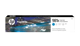 HP 981X High Yield Cyan Original PageWide Cartridge, L0R09A
