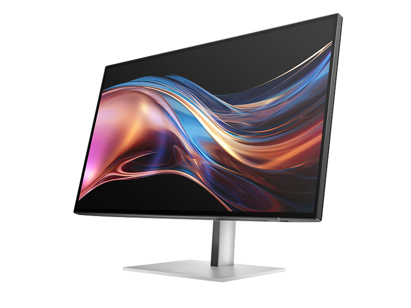 HP Series 7 Pro 27 Thunderbolt 4 Monitor - 727pu PikeSilver CoreSet FrontLeft WhiteBg