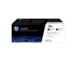 HP 35A 2-pack Black Original LaserJet Toner Cartridges, CB435D