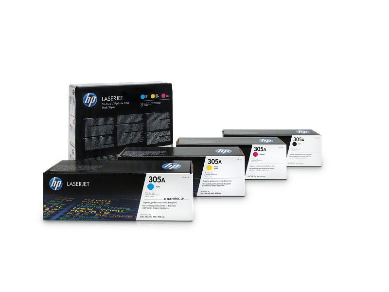 HP 305A　２本 HP® 305A Yellow LaserJet Toner Cartridge (CE412A)