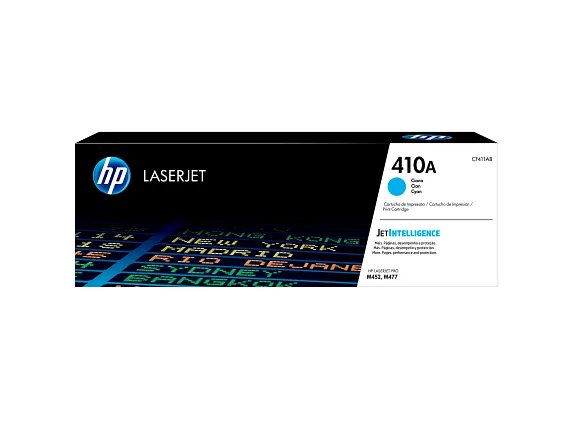HP Laser Toner Cartridges and Kits, HP 410A Cyan Original LaserJet Toner Cartridge, CF411A