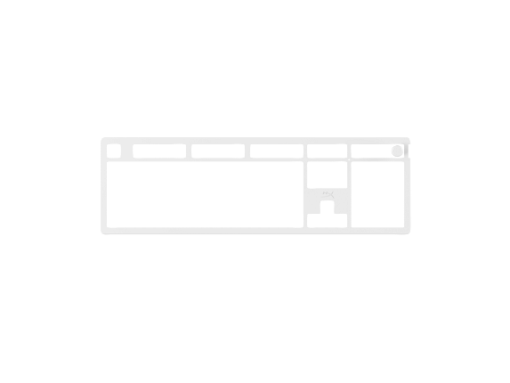 HyperX Alloy Rise Top Plate - White