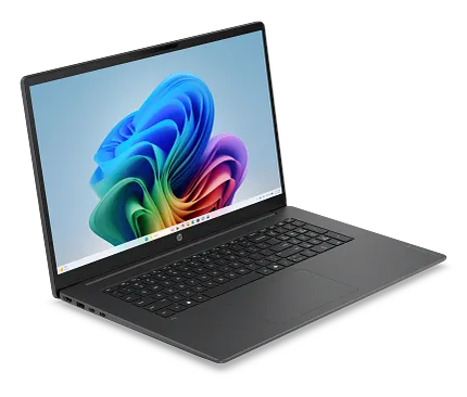Hp omnibook 3 17-dk0131ng | 17,3" fhd ips | intel core 3 100u | 8gb ram | 512gb ssd | windows 11 | prenosnik 2 Hp omnibook 3 17-dk0131ng srebrn prenosnik odprt stranski pogled