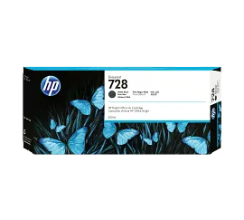 HP 728 300-ml Matte Black DesignJet Ink Cartridge, F9J68A