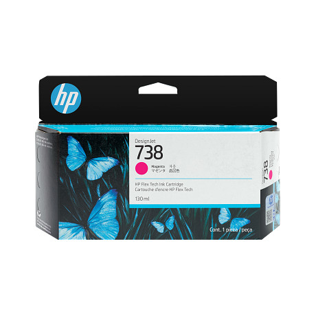 HP 738 498N6A 130-ml Magenta DesignJet Ink Cartridge DesignJet T850 T950 XT950