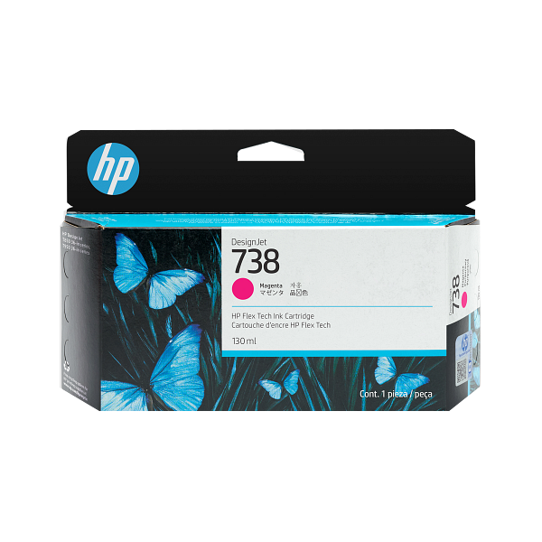 HP DesignJet 738 130ml Magenta 2000x2000 Hero Image