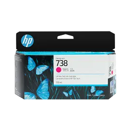 HP 738 130-ml Magenta DesignJet Ink Cartridge, 498N6A