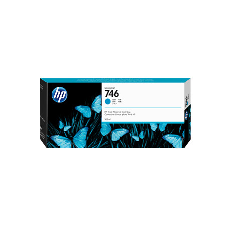 HP 746 P2V80A 300-ml Cyan DesignJet Z6 Z9 Ink Cartridge