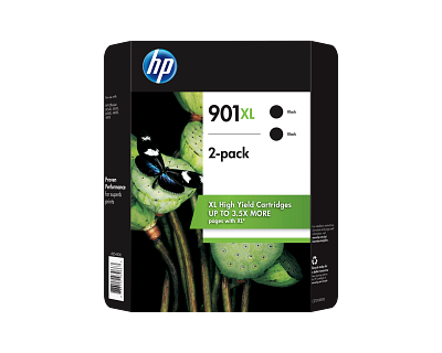 HP 901XL 2-pack High Yield Black Original Ink Cartridges