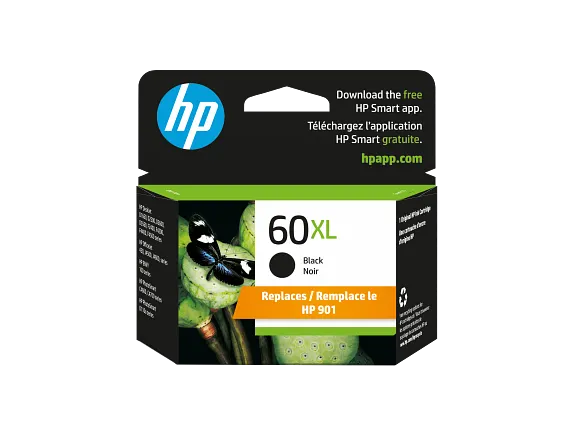Ink Supplies, HP 60XL High Yield Black Original Ink Cartridge, CC641WN#140
