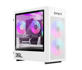 OMEN 35L Gaming Desktop GT16-0077m PC, Windows 11 Home, AMD Ryzen™ 5, 32GB RAM, 512GB SSD, NVIDIA® GeForce RTX™ 4070 SUPER, Ceramic white
