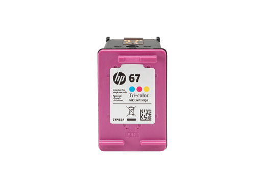 HP 67 Tri-color Original Ink Cartridge, 3YM55AN#140