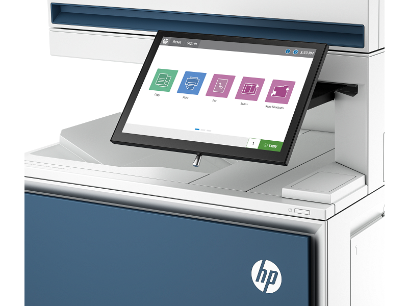 HP Color LaserJet Enterprise Flow MFP 6800 - ZF Transactional - AtmosphereBlue Catalog WhiteBG Scree