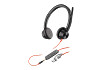 HP 8X221AA Poly Blackwire 3325 sztereó USB-C headset + 3,5 mm-es csatlakozó + USB-C–USB-A-adapter