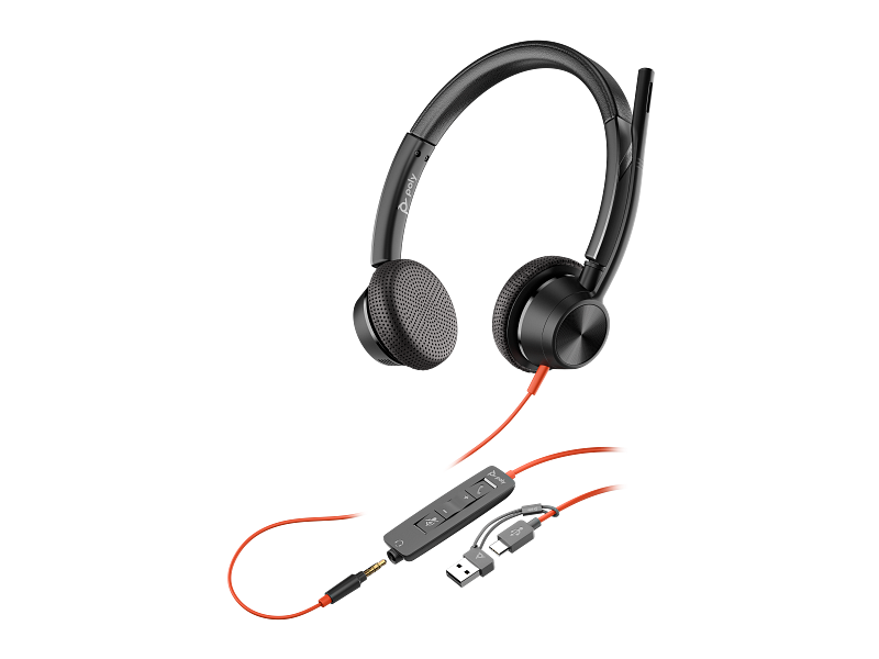 Poly Blackwire 3325 Stereo USB-C Mikrofonlu Kulaklık +3,5 mm