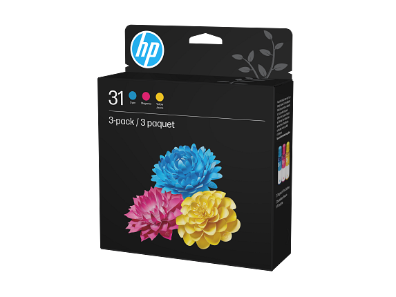 Photos - Printer HP 31 Color Original Ink Bottle Combo 3-Pack, 9C228AN 9C228AN