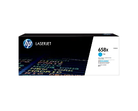 HP 658X High Yield Cyan Original LaserJet Toner Cartridge, W2001X
