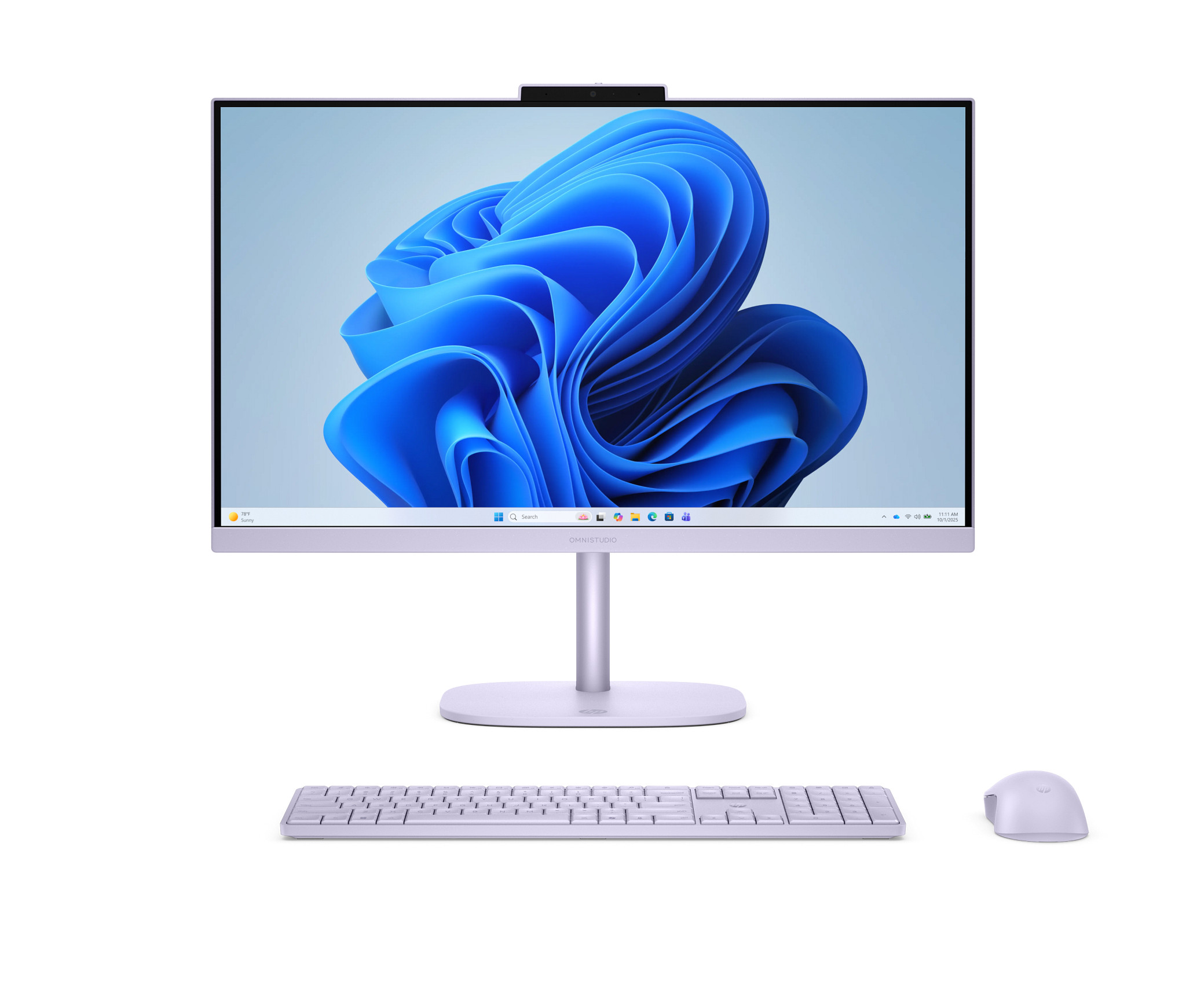 HP OmniStudio All-in-One Desktop 24-cv0570m PC, Windows 11 Home, 23.8", AMD Ryzen™ 5, 16GB RAM, 512GB SSD, FHD, Amethyst haze
