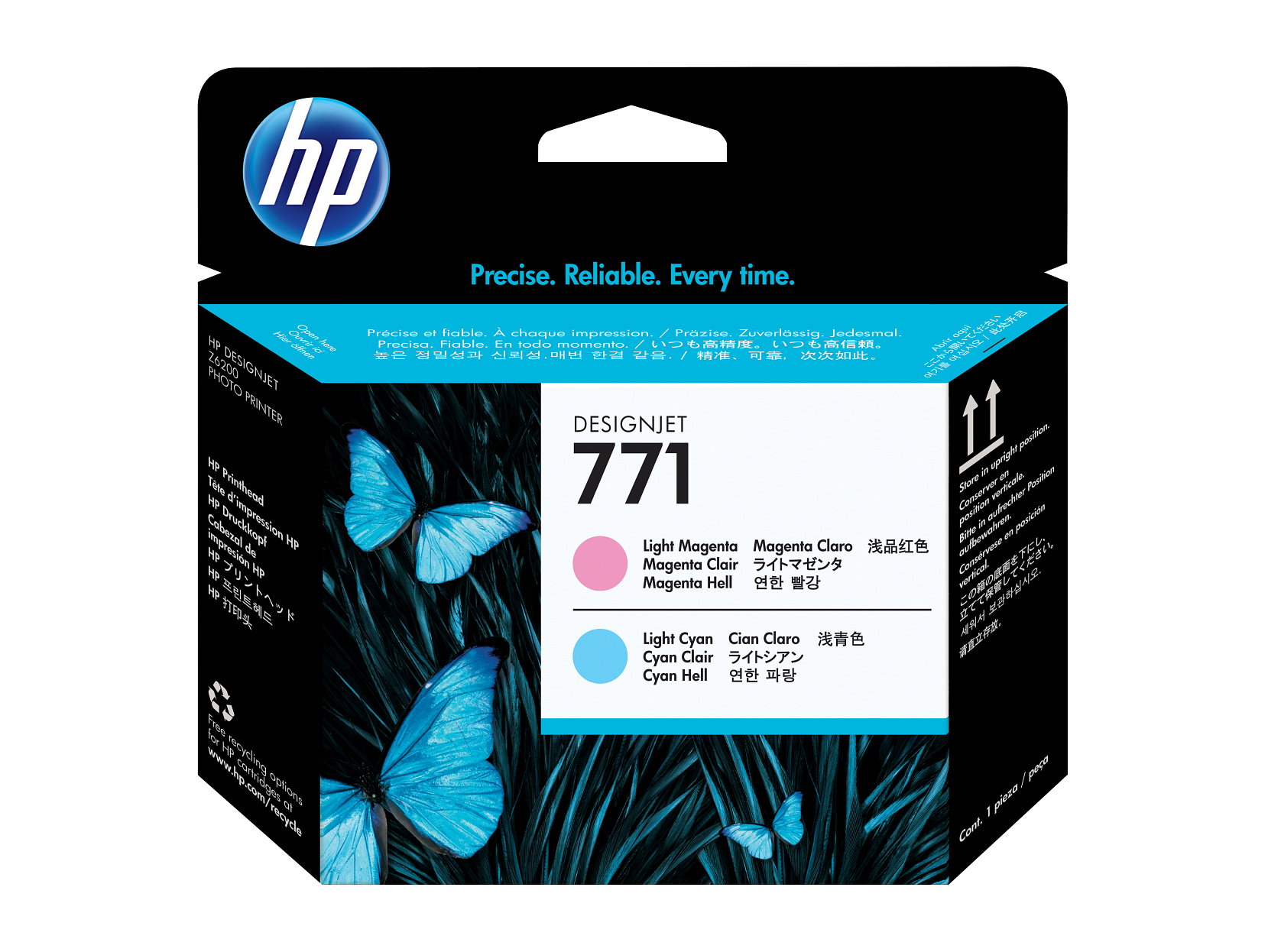 HP 771 Light Magenta/Light Cyan DesignJet Printhead, CE019A - Afbeelding 1 van 2