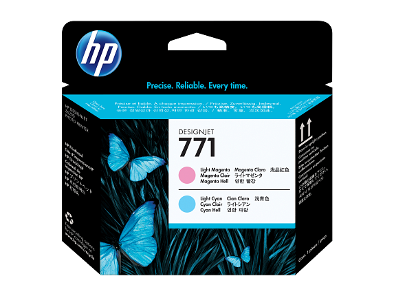 HP 771 Light Magenta/Light Cyan DesignJet Printhead, CE019A