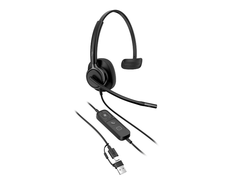 HP Poly Mission 415 USB Headset Monaural - Product Only Catalog Transparent Spill OFF Front Right