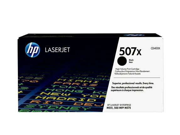 HP Laser Toner Cartridges and Kits, HP 507X High Yield Black Original LaserJet Toner Cartridge, CE400X