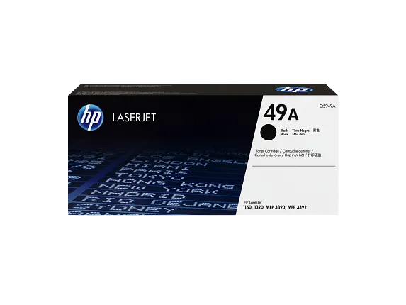 Series 1 of 9 HP Laser Toner Cartridges and Kits, HP 49A Black Original LaserJet Toner Cartridge, Q5949A