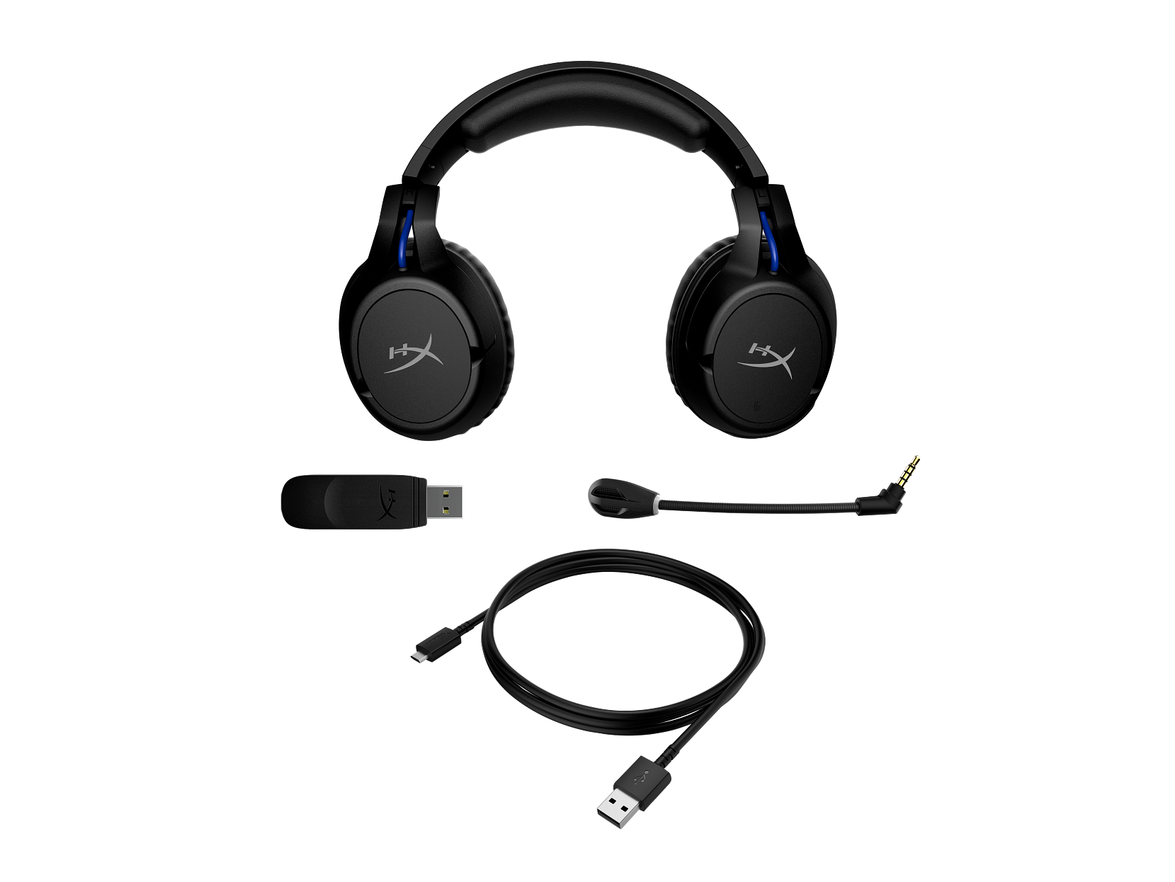 HyperX Cloud Flight - Wireless Gaming Headset - PlayStation - Black-Blue - 第 1/5 張圖片
