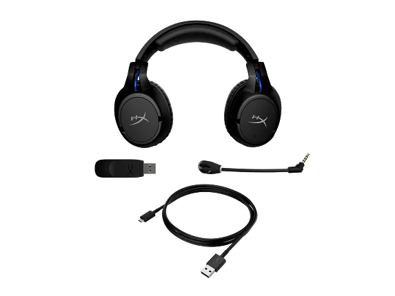 HyperX Gaming Headsets, HyperX Cloud Flight - Wireless Gaming Headset - PlayStation - Black-Blue