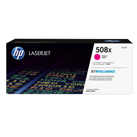 HP 508X CF363X nagy kapacitású bíbor eredeti LaserJet M552 M553 tonerkazetta (9500 old.)