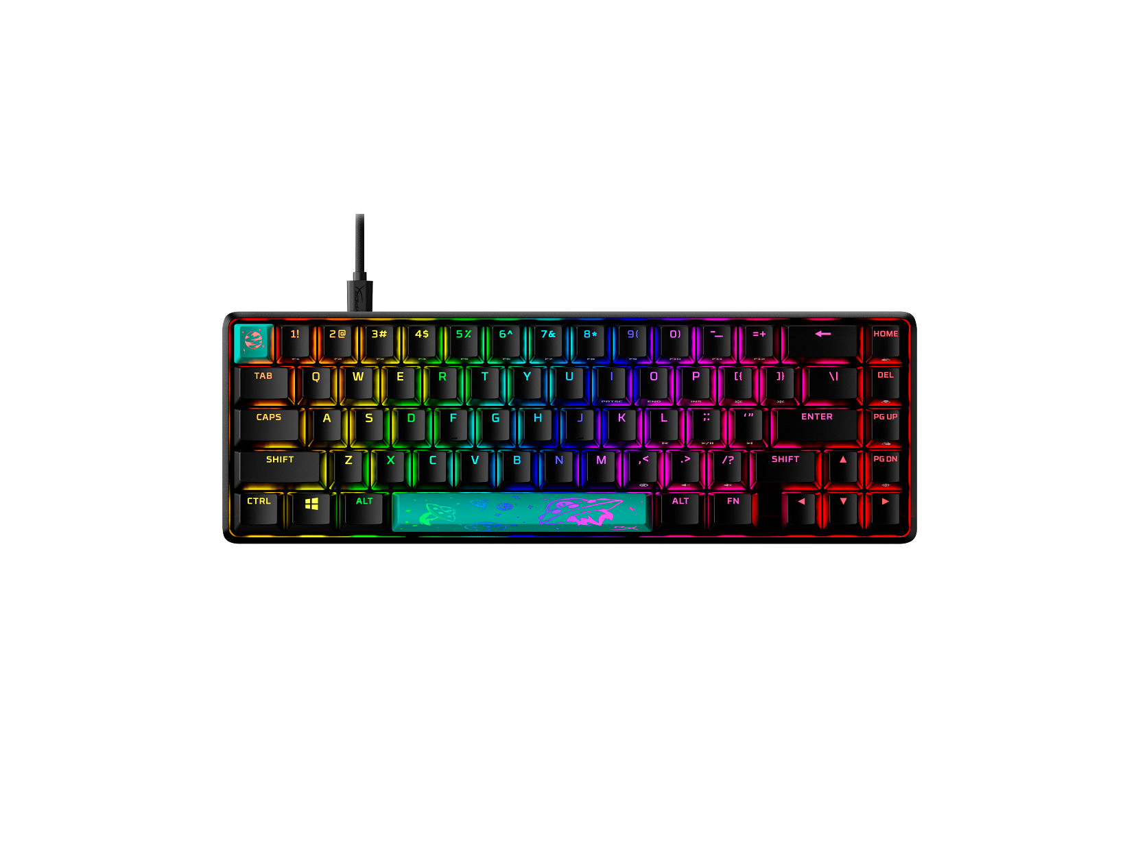 HyperX Alloy Origins 65 - Mechanische Gaming Tastatur - HX Aqua - US Layout - Bild 6 von 10
